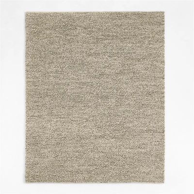 Orly Wool Blend Handwoven Cream and Grey Area Rug 9'x12'
