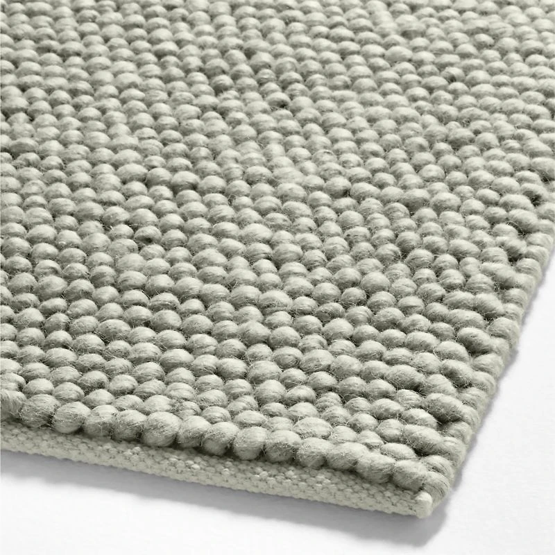 Orly Wool Blend Handwoven Grey Area Rug 8'x10'