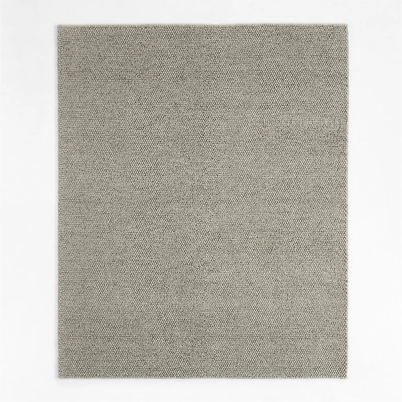 Orly Wool Blend Handwoven Grey Area Rug 8'x10'