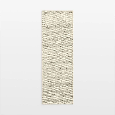 Orly Wool Blend Handwoven Ivory Runner Rug 2'10"x9'