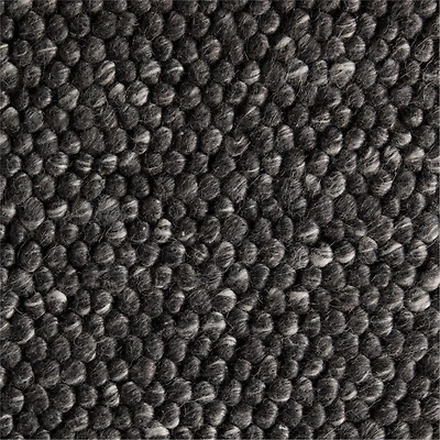 Orly Wool Blend Handwoven Black Rug Swatch 12"x18"