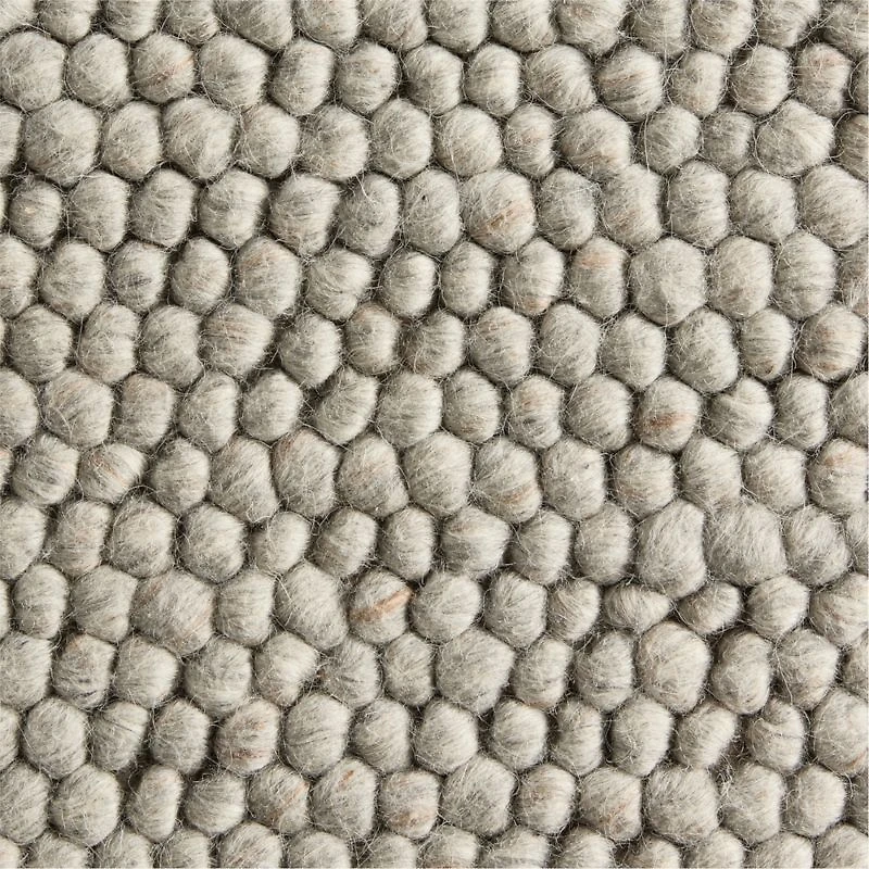 Orly Wool Blend Handwoven Grey Area Rug 6'x9'
