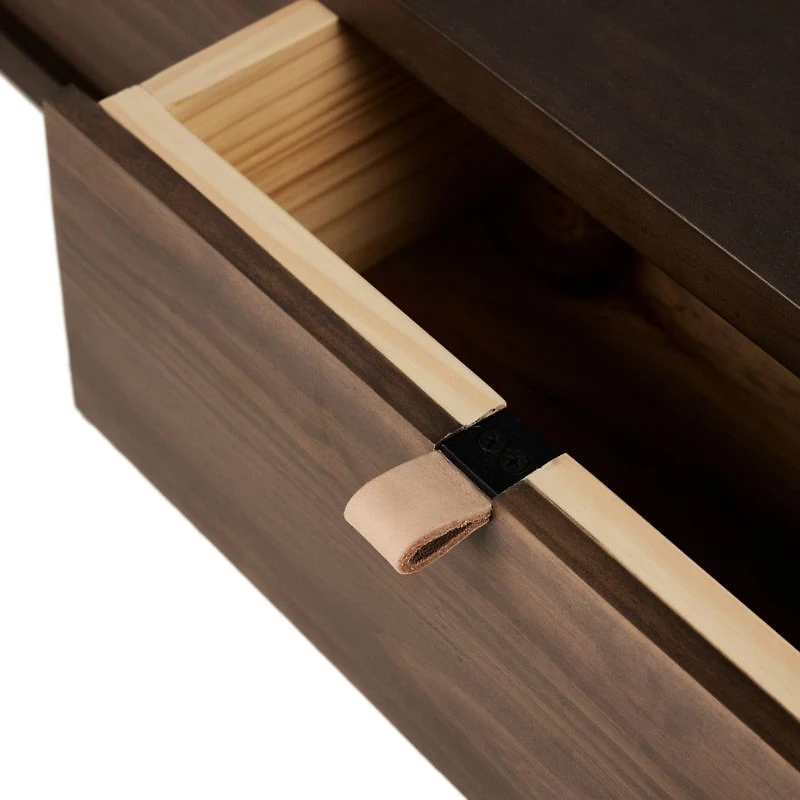 Oscar Brown Pine Wood 52" Rectangular Storage Coffee Table