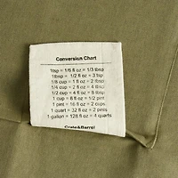 Oslo Cross-Back Green Linen-Organic Cotton Apron with Pocket