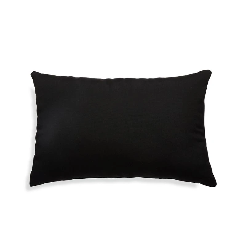 Sunbrella ® Canvas Black Outdoor 20"x13" Pillow