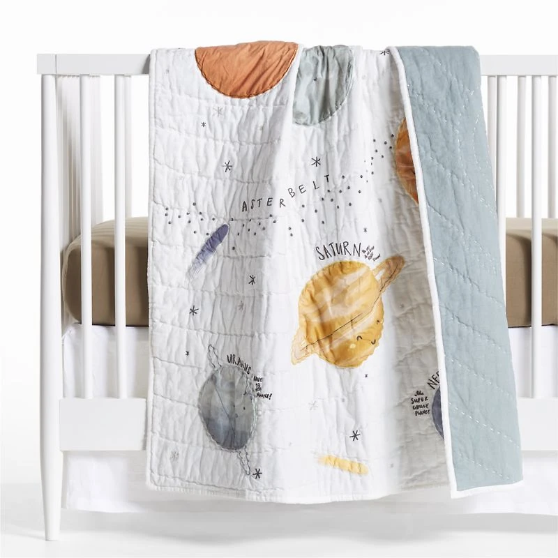 Supersoft Garden Green Organic Cotton Gauze Baby Crib Fitted Sheet