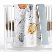 Supersoft Garden Green Organic Cotton Gauze Baby Crib Fitted Sheet
