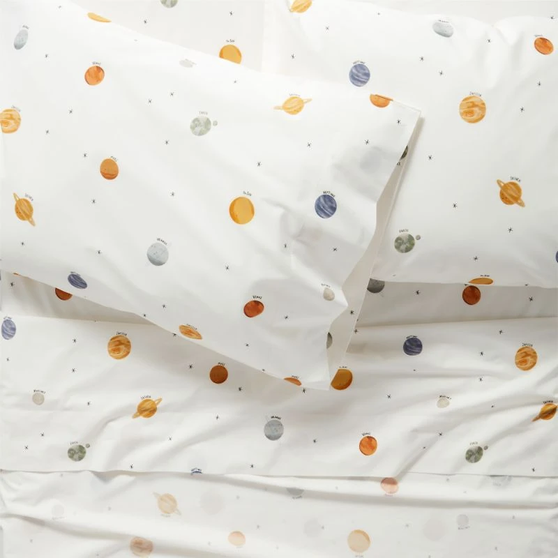 Stay Cool Outer Orbit Organic Cotton Kids Twin Sheet Set