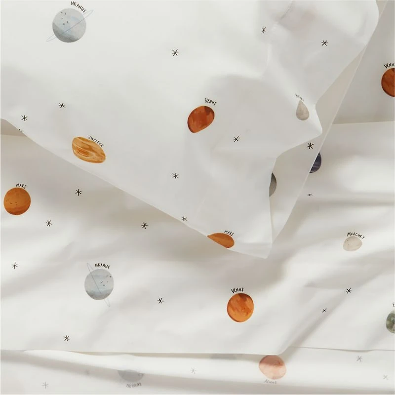 Stay Cool Outer Orbit Organic Cotton Kids Twin Sheet Set