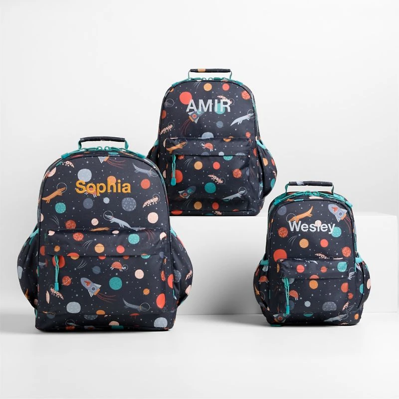 Outer Space Party Kids Backpack with Side Pockets