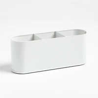 Outline White Metal Study Desk Organizer