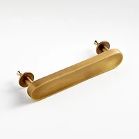 Oval 4" Antique Brass Bar Pull