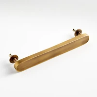 Oval 4" Antique Brass Bar Pull