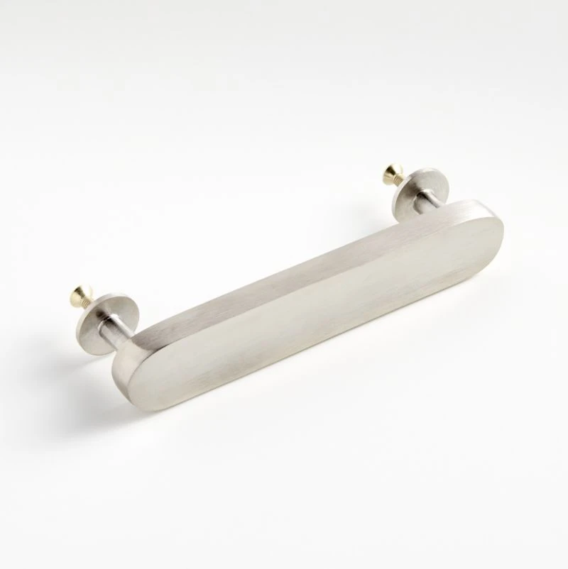 Oval 4" Brushed Nickel Bar Pull