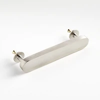 Oval 4" Brushed Nickel Bar Pull