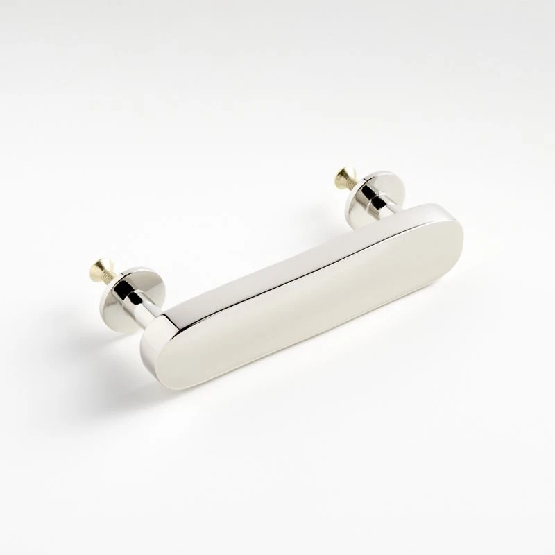 Oval 3" Polished Nickel Bar Pull