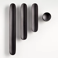Oval 3" Matte Black Bar Pull