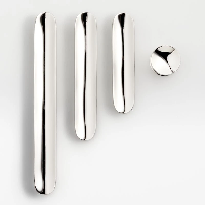 Oval 3" Polished Nickel Bar Pull