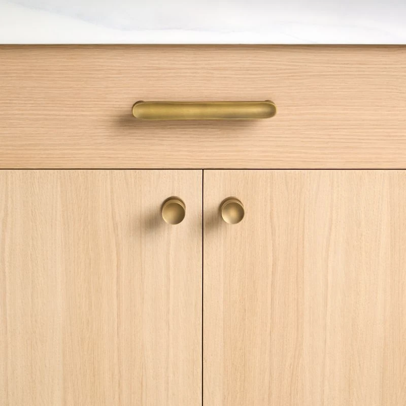 Oval 4" Antique Brass Bar Pull
