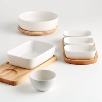 Oven-to-Table Oval Serving Bowls with Oval Platter
