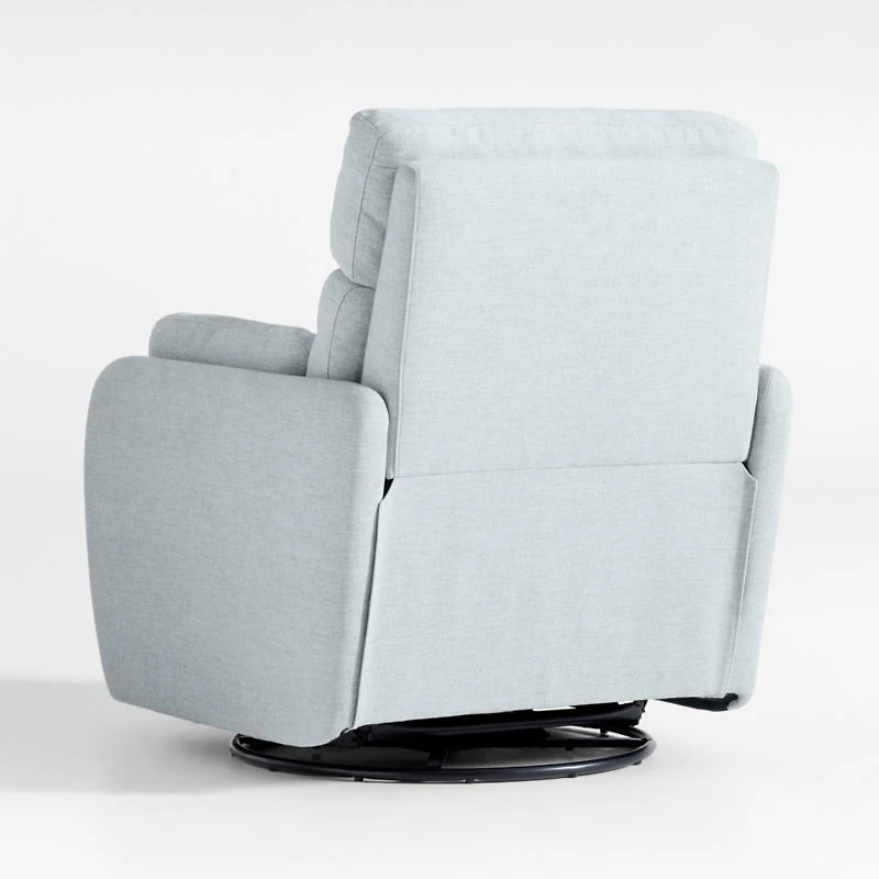 Owen Winter Grey Nursery Electronic Power Recliner with Night Light