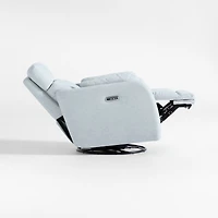 Owen Winter Grey Nursery Electronic Power Recliner with Night Light