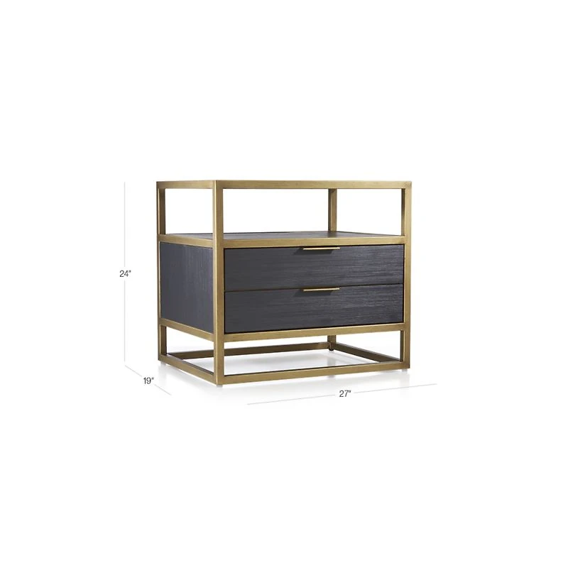Oxford 27" Black Nightstand