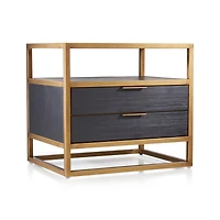 Oxford 27" Black Nightstand
