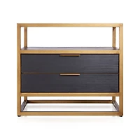 Oxford 27" Black Nightstand