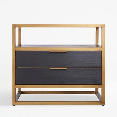 Oxford 27" Black Nightstand