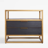 Oxford 27" Black Nightstand