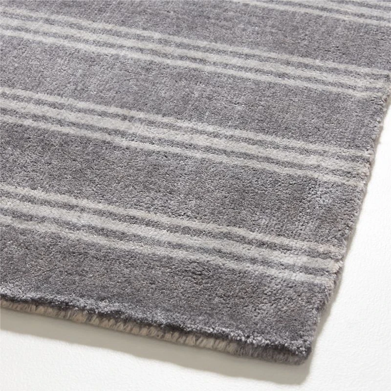 Oxford Performance Handwoven Carbon Grey Area Rug 10'x14'