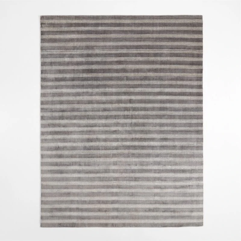 Oxford Performance Handwoven Carbon Grey Area Rug 10'x14'