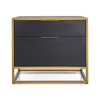 Oxford Black Lateral File Cabinet