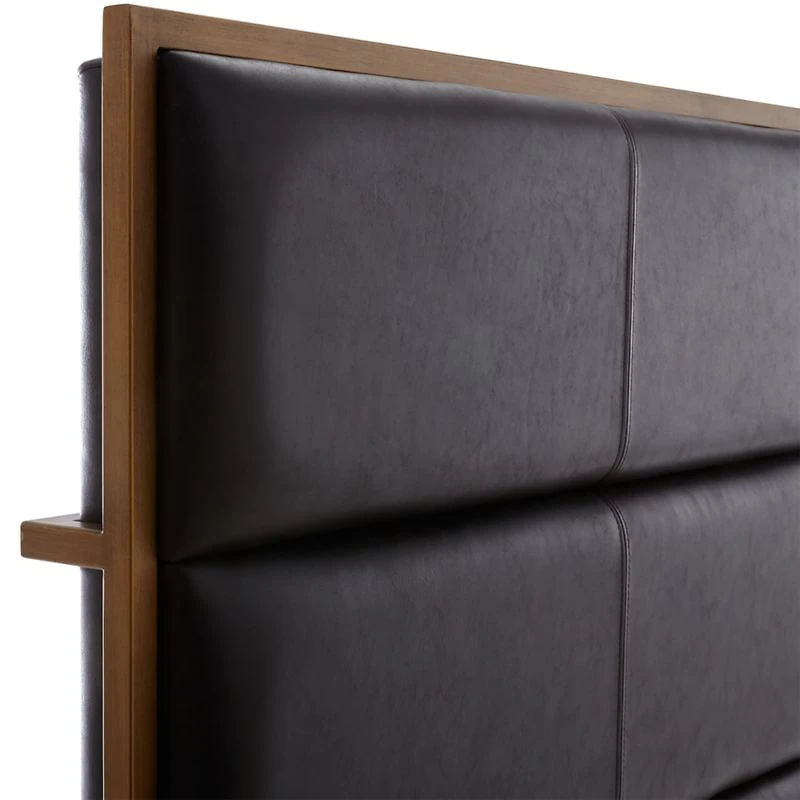 Oxford Leather Queen Bed