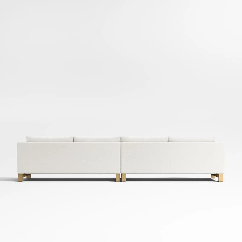 Pacific 2-Piece Sectional with Wood Legs