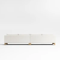 Pacific 2-Piece Sectional with Wood Legs