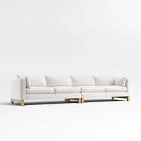 Pacific 2-Piece Sectional with Wood Legs