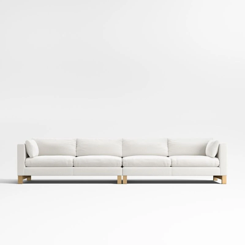 Pacific 2-Piece Sectional with Wood Legs