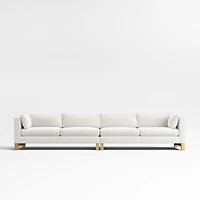 Pacific 2-Piece Sectional with Wood Legs