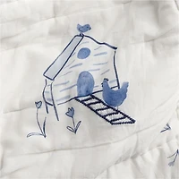 Painted Pasture Organic Cotton Voile Baby Crib Quilt