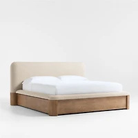 Palermo Wood & Upholstered 2-Drawer King Storage Bed
