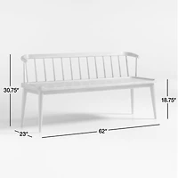 Pali Light Brown Wood Dining Bench