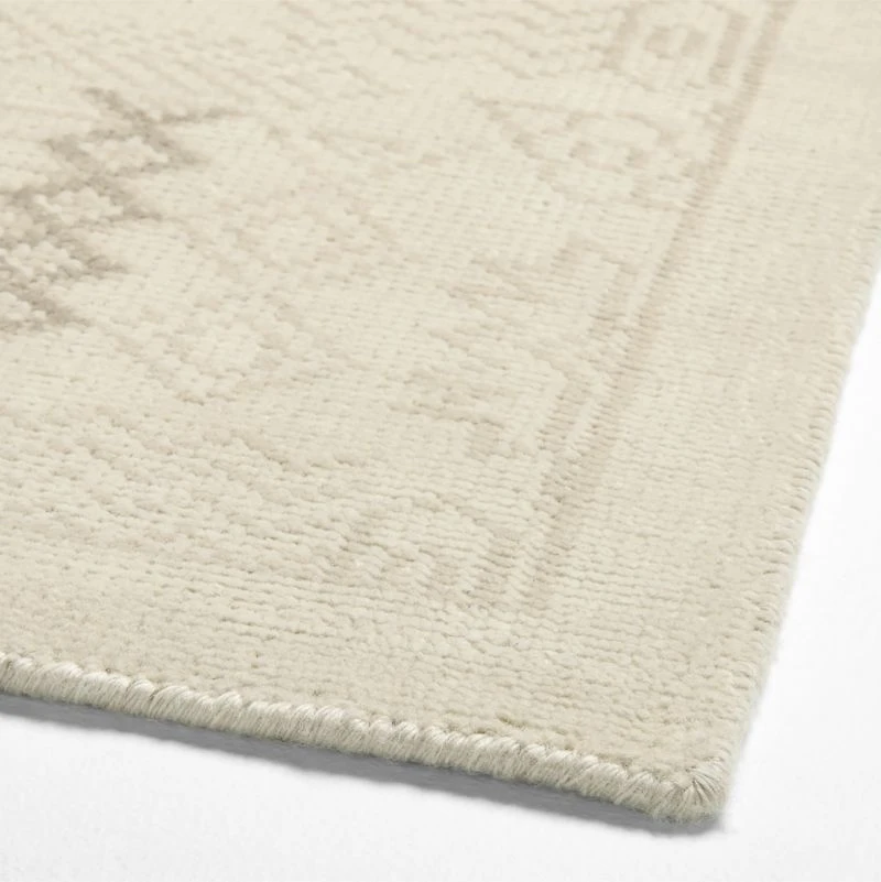 Palma Wool Hand-Knotted Ivory Area Rug 9'x12'