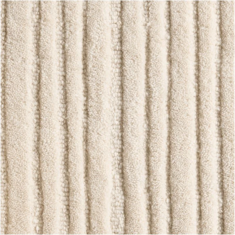 Paloma Textured Stripe Arctic Ivory Kids Wool Area Rug 8'x10'