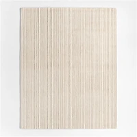 Paloma Textured Stripe Arctic Ivory Kids Wool Area Rug 8'x10'