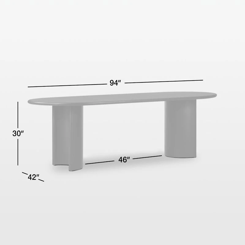 Panos 94" Black Acacia Wood Dining Table