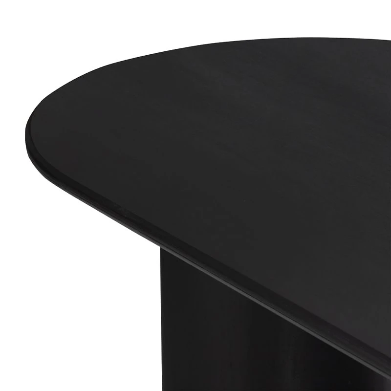 Panos 94" Black Acacia Wood Dining Table