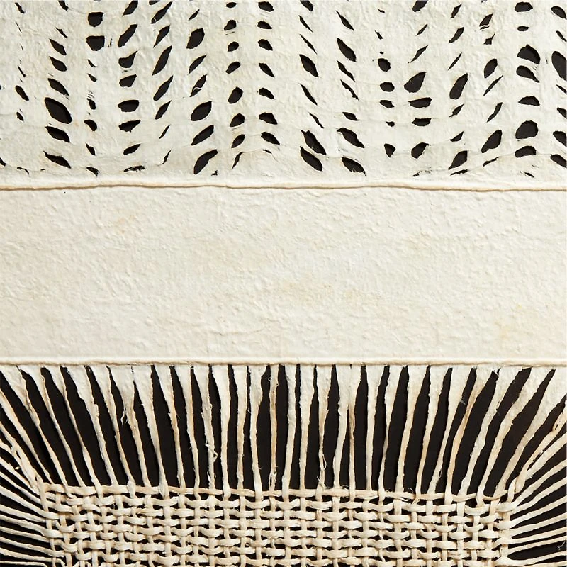 "Papel con Cuadrados"by Julio Laja Chichicaxtle in White Oak Frame Paper 54.75"x39" Wall Art