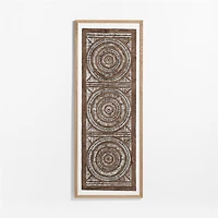 "Papel con Nudos" by Julio Laja Chichicaxtle 30.75"x76.75" in White Oak Frame Hand-Cut Paper Wall Art